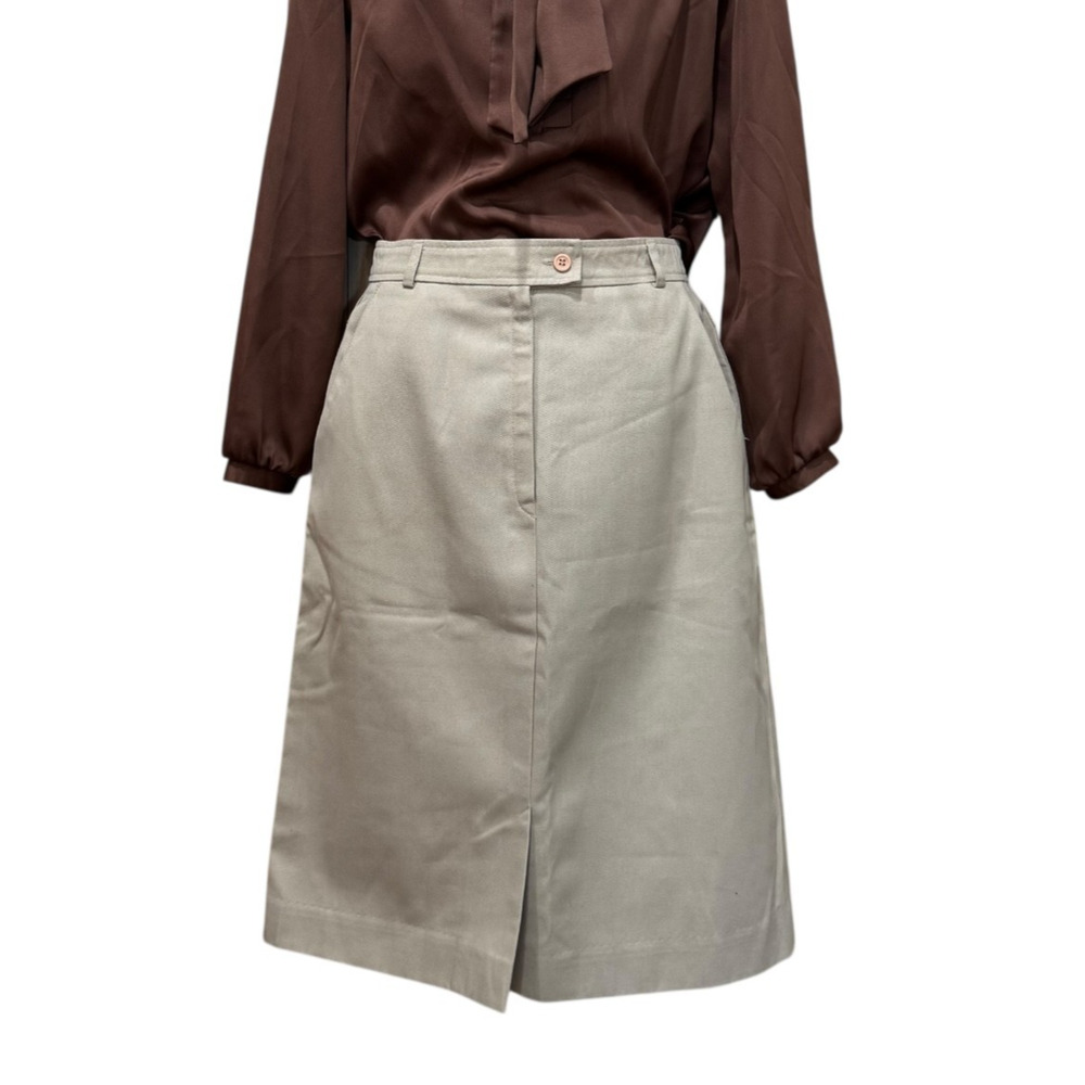 Vintage Khaki Women's Skirt Tan Brown Vintage 8